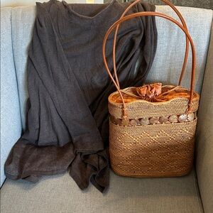 Brown Cashmere Silk Sweater by SHAE, S